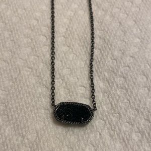 Kendra Scort black druzy necklace